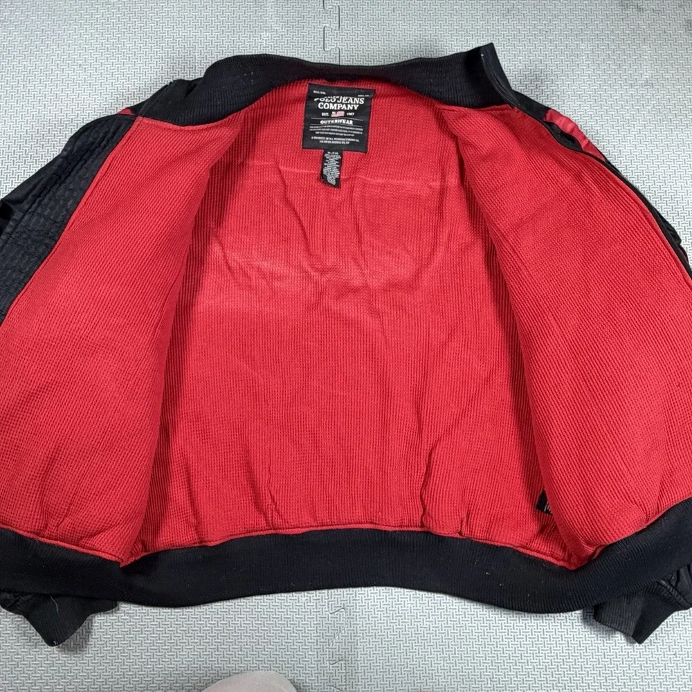 VTG Polo Ralph Lauren Jeans Co Black Thermal Lined Bomber Jacket Sz XL Military